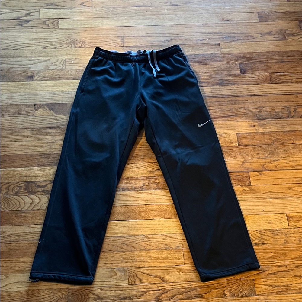 Nike Men's Black Joggers with White Accents